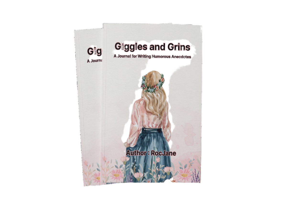Cover of Giggles and Grins: A Journal for Writing Humorous Anecdotes by RocJane