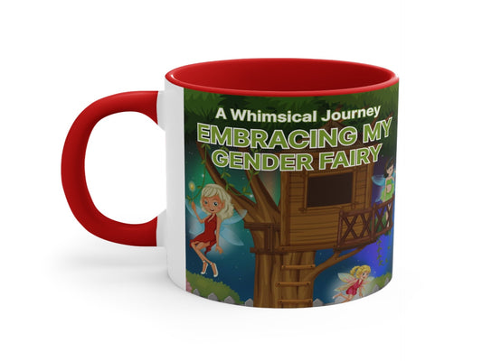 A Whimsical Journey Accent Coffee Mug - Enjoy your favorite beverage in this 11oz mug featuring a charming, playful design, available at Rocjane Bookstore