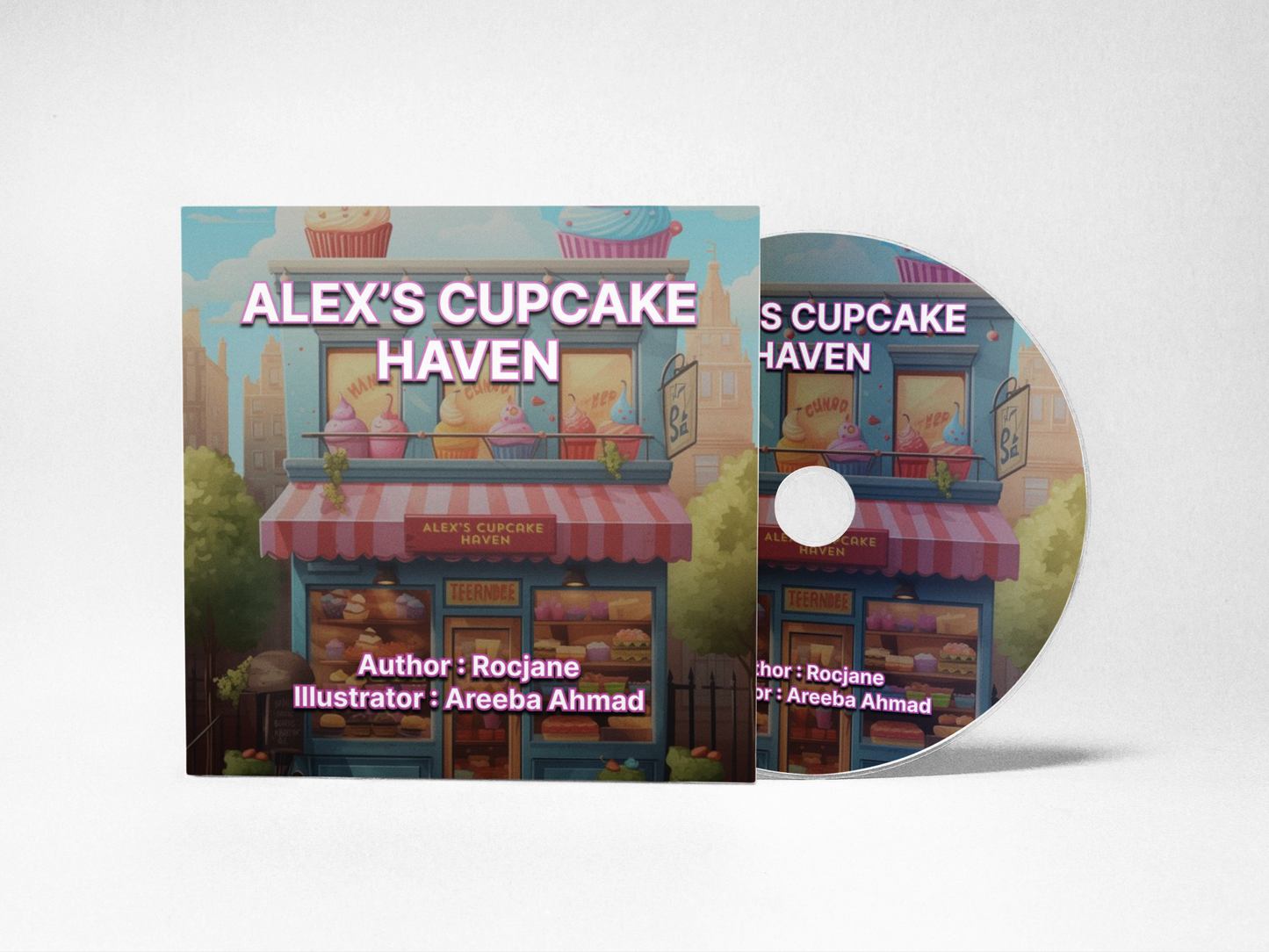 Alex's Cupcake Haven Audio Books in 10 Languages - Follow the heartwarming journey of Alex, a spirited transgender boy, as he pursues his dream of opening a cupcake shop in this multilingual audio book available at Rocjane Bookstore.