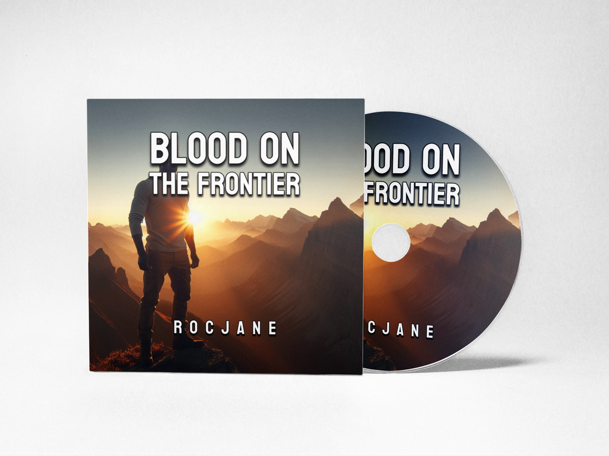 Audiobook cover for Blood on the Frontier by RocJane.