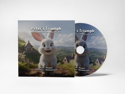 Audiobook cover for Peter’s Triumph: Overcoming Obstacles with a Hop and a Stammer by RocJane.