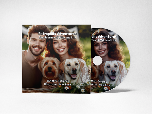 Audiobook cover for Petropolis Adventures: The Journey of Milo and Lily by RocJane.