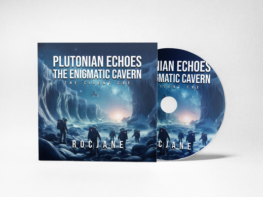 Audiobook cover for Plutonian Echoes: The Enigmatic Cavern – The Silent Cry by RocJane.