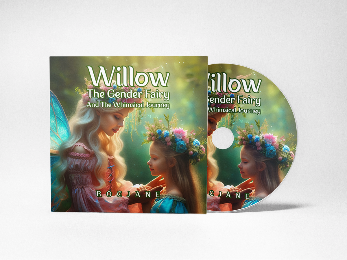 Audiobook cover for Willow the Gender Fairy and the Whimsical Journey by RocJane.