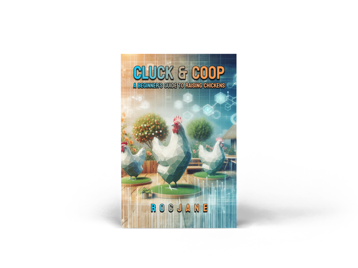 Cluck & Coop beginner’s guide to raising backyard chickens eBook cover by RocJane