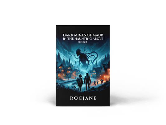 Dark Mines Of Maub: In The Haunting Above paperback cover by Rocjane