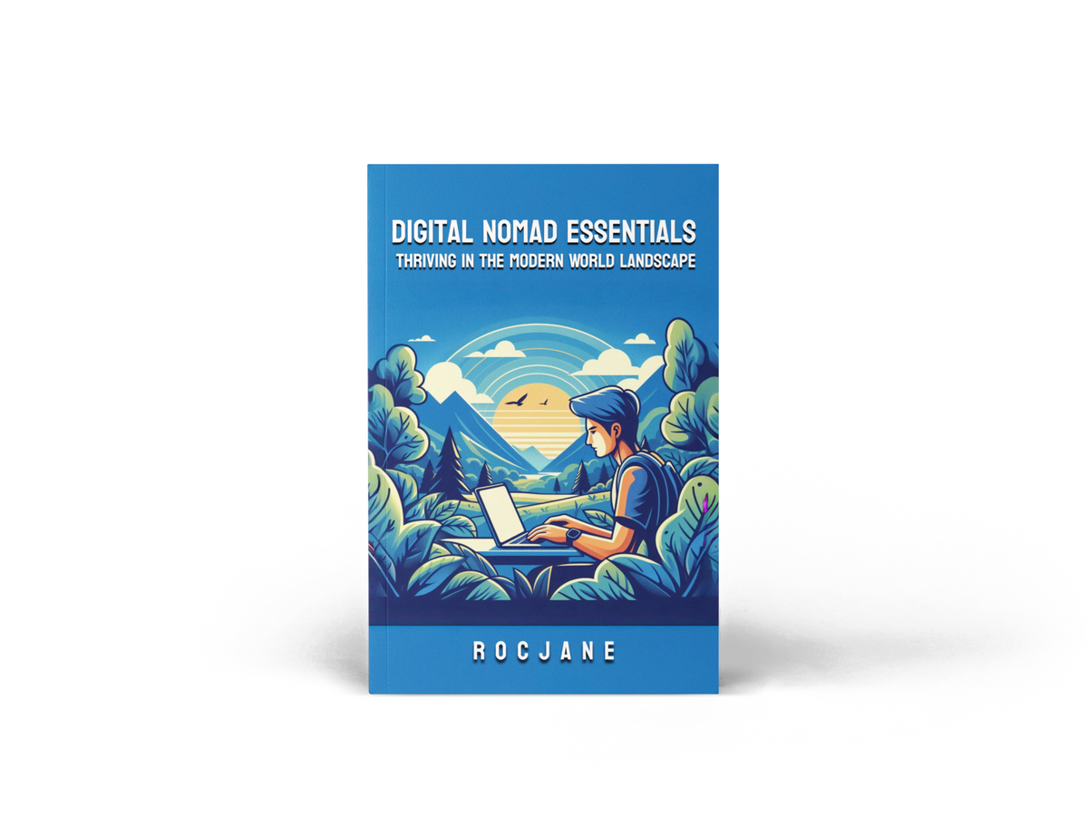Digital Nomad Essentials remote work and location-independent living eBook cover by RocJane