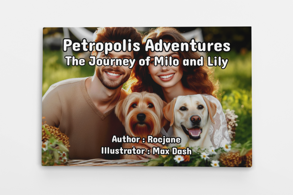 Ebook cover for Petropolis Adventures: The Journey of Milo and Lily by RocJane.