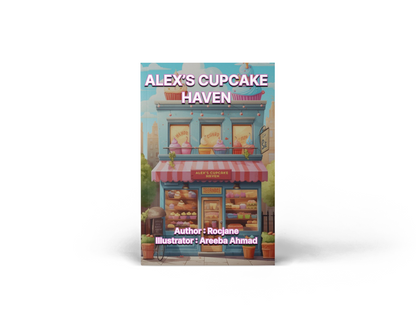 Step into Alex's Cupcake Haven, a heartwarming e-book available in 10 languages from Rocjane Bookstore, following the inspiring journey of a transgender boy pursuing his dream of opening a cupcake shop in the welcoming town of Blossomville.