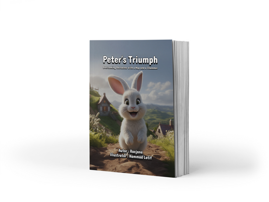 Ebook cover for Peter’s Triumph: Overcoming Obstacles with a Hop and a Stammer by RocJane.