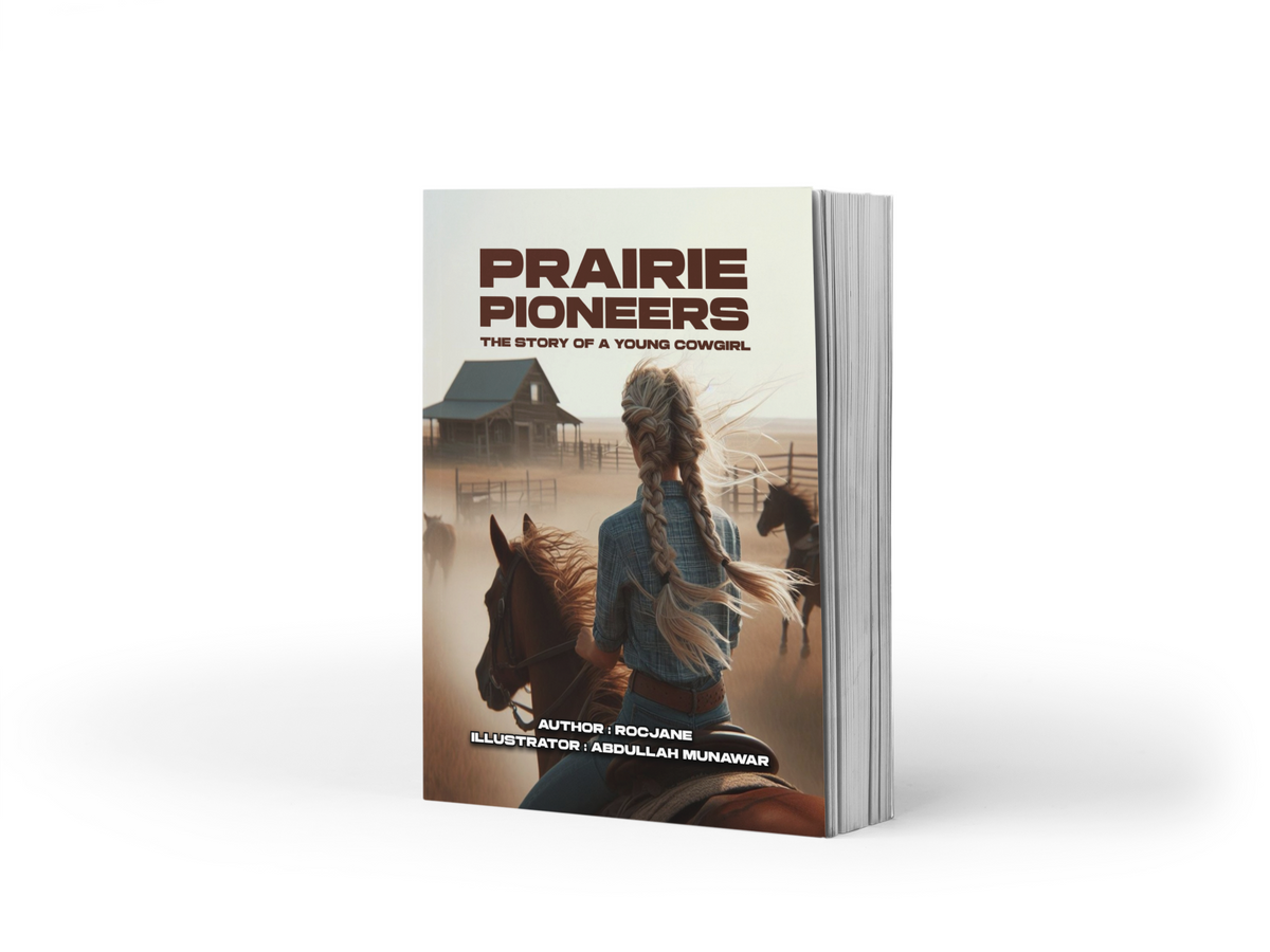 Ebook cover for Prairie Pioneers: The Story of a Young Cowgirl by RocJane.