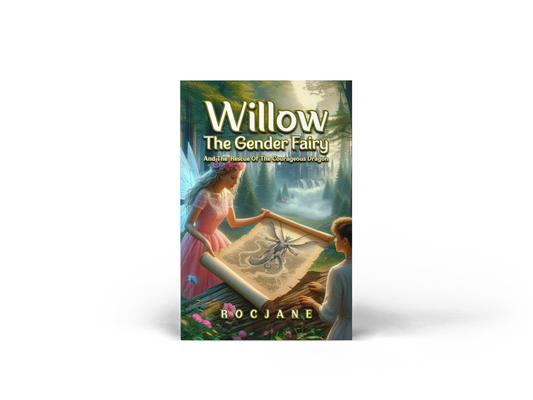 Ebook cover for Willow, the Gender Fairy and the Rescue of the Courageous Dragon by RocJane.