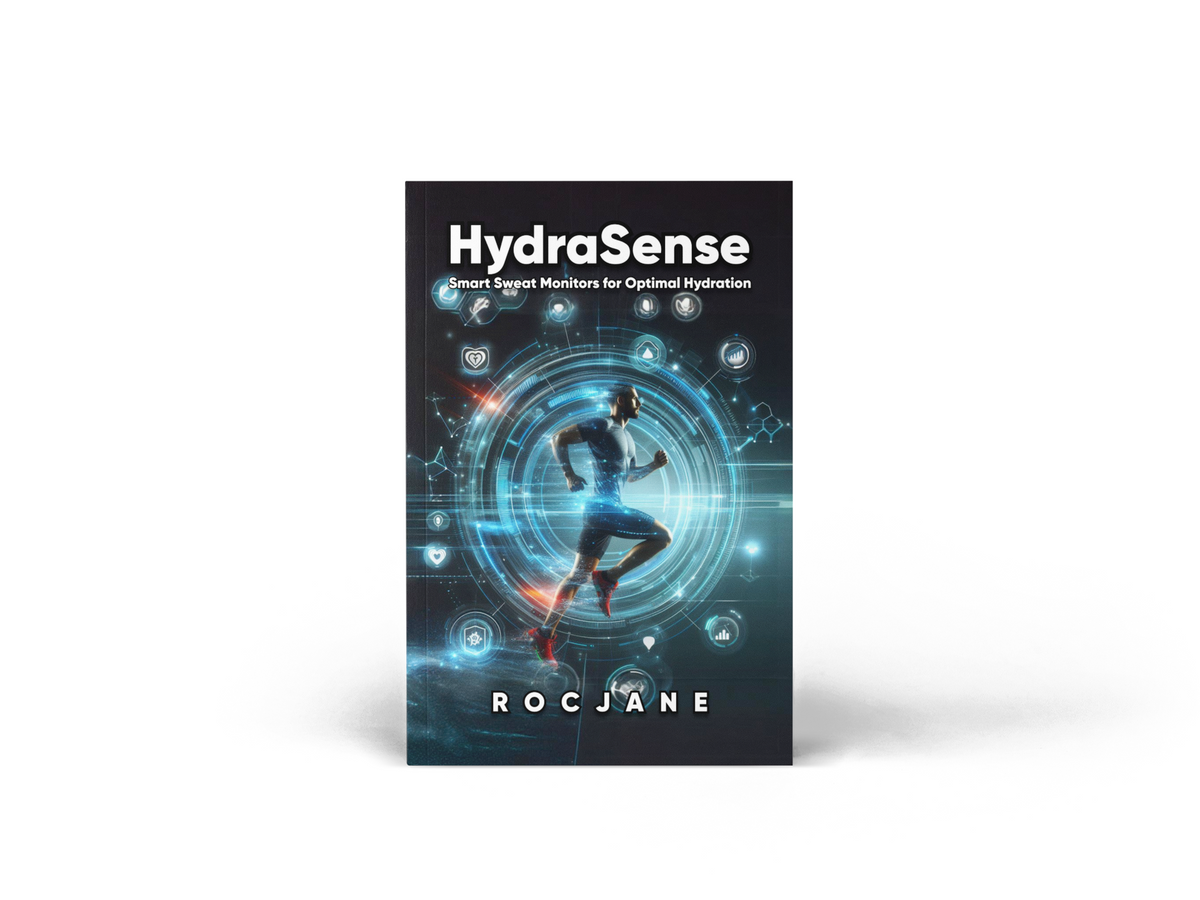 Hydra Sense smart sweat-monitor and wearable hydration-technology eBook cover by RocJane
