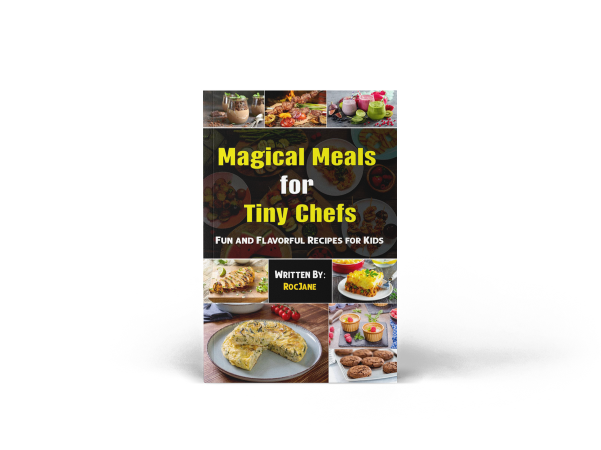 Magical Meals for Tiny Chefs children’s cookbook and activity eBook cover by RocJane
