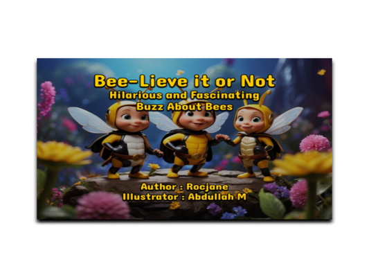 Paperback cover for Bee-lieve-It or Not: Hilarious and Fascinating Buzz About Bees by RocJane.