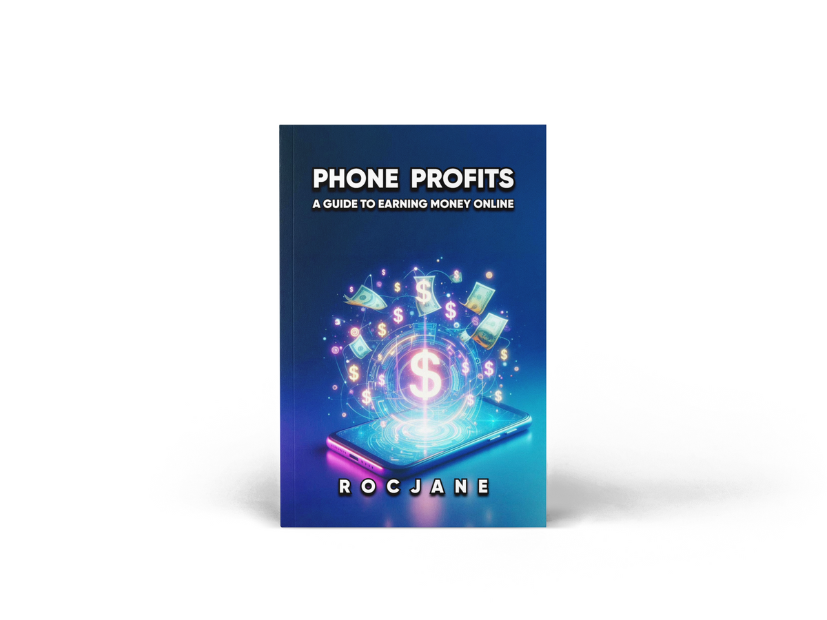 Phone Profits smartphone income and online side-hustle guide eBook cover by RocJane