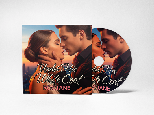 Under His White Coat steamy medical romance audiobook cover by RocJane