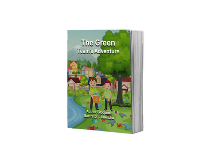 The Green Team's E-Book Adventure in 10 Languages - Dive into an inspiring journey of environmentalism and community action with Ethan and Liam in this captivating electronic book, available in 10 languages at Rocjane.com. Follow their quest to save the planet as they promote sustainable living and inspire their town to make a difference, teaching valuable lessons about the power of individual actions.